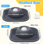 Slow Feeder Dog Bowls & Lick Mat for Liquid and Thick Treat, Anti-Slip Dog Lick Bowl with Interactive Rolling Ball, 5/6 Cup Pup Licking Toy for Large Medium Small Dogs and Cats-Large Gray