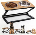 Elevated Dog Bowl, Adjustable Height and Tilt Angle Dog Bowl Stand | Precisely Adjust Height And Tilt Angle, Easy To Clean, Equipped With 2 Stainless Steel Food Bowls, Sturdy And Durable.