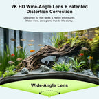 Pet Camera for Aquarium, Reptile & Bird Feeder | 5&2.4GHz WiFi, 24/7 Recording, No Drill, Easy to Install
