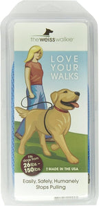 The Walkie No Pull Dog Leash - Gentle, Effective, Encourages Loose Leash Walking - Made in USA - Blue - Size Large for Dogs 25 lbs – 150 lbs