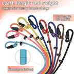 FOVRLZSE 18 Pack Bulk Nylon Dog Slip Leashes,9 Mixed Colors,4.6FT/1.4M 10mm Woven Training Leash,Wide TPU Anti-Slip Buckle;Durable Nylon for Walks,Training,Vet Visits,Shelters & Multi-Dog Care