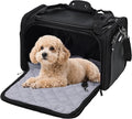 EliteField Deluxe Soft Pet Carrier for Cats and Dogs (3-Year Warranty) | Airline Approved, Waterproof Fabric, Scratch-Resistant Mesh, Expandable Mat, Built-In Leash, Suitcase Sleeve, Seat Belt Loops