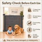 SPACEANY Retractable Safety Baby Gate or Mesh Dog Gate,Durable Portable Mesh Retractable Gate,Easy to Use for Stairs, Doorways, Hallways, Indoor, Outdoor, 33.5" Tall, Up to 45" Wide, Black