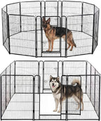 NEWBULIG Dog Playpen for Indoor 40 Inch 12 Panels - Portable Heavy Duty Metal Pet Exercise Pen with Door, Foldable Small Medium Large Dog Puppy Playpen Fence for Outdoor RV, Camping, Yard, Garden