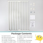 Toddleroo Easy Swing & Lock Baby Gate for Top of Stairs: 36" Tall, Ivory | Top of Stairs Baby Gate, Hardware Mount, Open-Direction Control, 28.7"-47.8" Wide, 36" Tall, One-Hand Operation, Swing-Latch