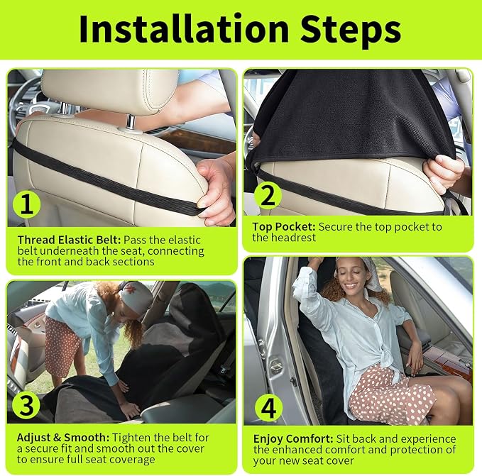 Leader Accessories Waterproof Towel Car Seat Cover, Front Bucket Seat, Grey | Universal Non-Slip, Fits Car Truck SUV, Machine Washable, For Dog & Kid, Pets, Yoga, Gym, Beach, Swimming, Outdoor Sports