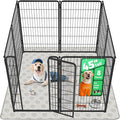 FXW Homeplus Indoor Dog Playpen with Washable Pee Pad, 45" H, 8 Panels | Calm Indoor Play Area, Super Absorbent Pad for Easy Cleanup, for Large Dogs, Patented
