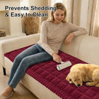 Smiry Couch Cover for Dogs, Non Slip Fuzzy Pet Sofa Covers Washable | Sofa Slipcovers for 3 Cushion Couch, Soft Thick Furniture Protector for Cats Dogs, Against Fur, Dirt, Scratch (27.6"x88")
