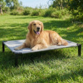 Elevated Dog Bed Raised Cooling Dog Cot for Large Dogs, Portable Indoor & Outdoor Pet Bed with No-Slip Feets Breathable Mesh Pet Bed for Camping Outdoor
