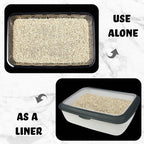 Tessco for you 30 Pack Disposable Cat Litter Boxes, Plastic Leakproof Litter Trays for Cats, Disposable Travel or Temporary Litters Pan for Kittens and Small Pets, 16.7 x 10.5 x 3.4 Inch(Clear)