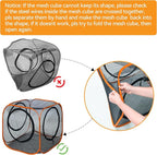 Cat Play Tunnel + Cube(with Three Ways) for Indoor and Outdoor, Cat Playpen, Play Enclosures, Collapsible Cube, Tunnel, Easy to Connect with Tent