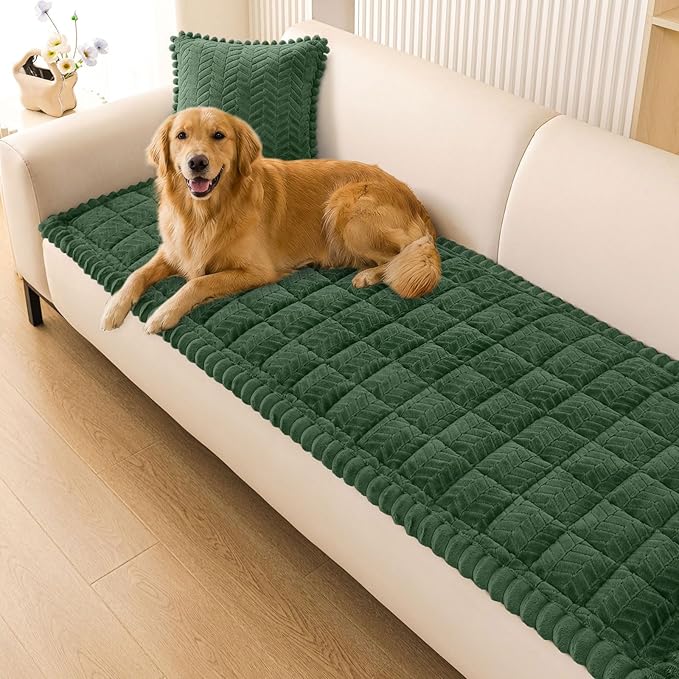 Smiry Couch Cover for Dogs, Non Slip Fuzzy Pet Sofa Covers Washable | Sofa Slipcovers for 2-3 Cushion Couch, Soft Thick Furniture Protector for Cats Dogs, Against Fur, Dirt, Scratch (27.6"x59")