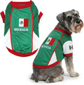 Parisian Pet Dog Mexico Jersey - Breathable Mesh Puppy Football Jersey - Lightweight Stretch Sporty Dog Mexican Outfit - Summer Shirts for Large Dogs - Soccer Jersey for Dogs - Sportswear Pet Clothes