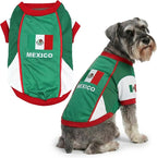 Parisian Pet Dog Mexico Jersey - Breathable Mesh Puppy Football Jersey - Lightweight Stretch Sporty Dog Mexican Outfit - Summer Shirts for Large Dogs - Soccer Jersey for Dogs - Sportswear Pet Clothes