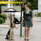 Fida 5 FT Heavy Duty Dog Leash with 2 Comfortable Padded Handles, Traffic Handle & Advanced Easy Snap Hook, Reflective Walking Lead for Large, Medium & Small Breed Dogs, Brown