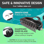 Maxpower Planet Hair Brush - Double Sided Shedding, Dematting Undercoat Rake for Dogs and Cats - Extra Wide Dog Grooming Brush, Reduce Shedding by 95%, Turquoise | Turquoise, Undercoat Rake, Detangling Comb, 9/17-Teeth Dual-Sided, Cats, Anti-Slip Handl...