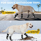 EXPAWLORER Dog Socks to Prevent Licking Paws with Grippers for Hardwood Floors Anti Slip,Glow-in-the-Dark Dog Summer Shoes Booties Boots & Paw Protectors for Small Medium Large Senior Dogs Black XL