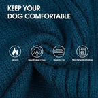 IECOii XL Dog Sweater,Winter Doggy Clothes for Large Dogs Girl Boy,Warm Pullover Soft Dog Sweater Turtleneck,Lightweight & Good Stretch for Active Dogs Like Beagle,Border Collie (Peacock Blue,XLarge)