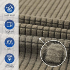 Stretch Chair Sofa Slipcover, Single Couch Cover,Khaki | 1-Piece Washable Sofa Cover,Pet Friendly (31"-55") Furniture Protector Soft Jacquard Elastic Bottom for Dogs & Kids
