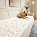Couch Cover for Dogs Washable,Non Slip Fuzzy Durable Pet Friendly Cozy | Soft Slipcovers for 3 Cushion Sofa Cover,Plush Thick Protector Fits Mat Bed Leather & Fabric Couches (Beige 27.6"x82.7")