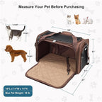 EliteField Deluxe Soft Pet Carrier for Cats and Dogs (3-Year Warranty) | Airline Approved, Waterproof Fabric, Scratch-Resistant Mesh, Expandable Mat, Built-In Leash, Suitcase Sleeve, Seat Belt Loops