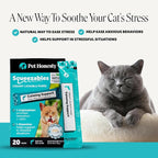 Pet Honesty Cat Lickable Treats with L-Theanine & Chamomile - Squeezable Puree Pouches for Cats - Behavior Support for Travel, Vet Visits, Grooming, & Separation (Salmon, 20 Ct)