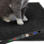 Andalus Extra Large Cat Litter Mat, Pack of 1 - Waterproof, Non-Slip & Easy to Clean Cat Litter Box Mat for Extra Efficient Pet Litter-Trapping, Black (35” X 23”)