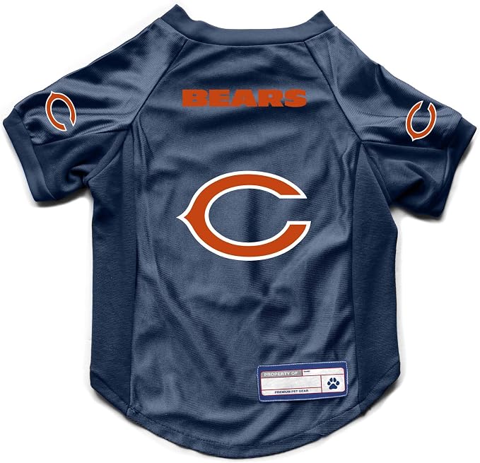 Littlearth NFL Chicago Bears Stretch Pet Jersey, Team Color, X-Large