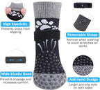 SCENEREAL Anti Slip Dog Sock to Prevent Licking Paws for Hardwood Floors, Boots & Paw Protector Shoes for Hot/Cold Pavement with Grippers, Double Sides Grips for Small Medium Large Senior Dogs