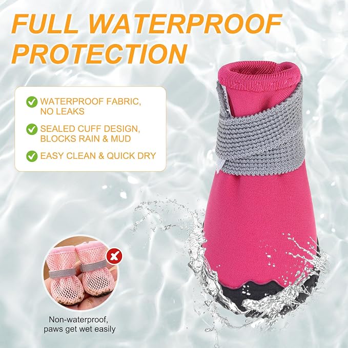 BEAUTYZOO Dog Shoes Small Size Dogs,Breathable Summer Dog Booties & Paw Protectors for Hot Pavement,Anti-Slip Sole Puppy Dog Boots for Hardwood Floors, Outdoor Walking Running,Maltese Yorkie Chihuahua