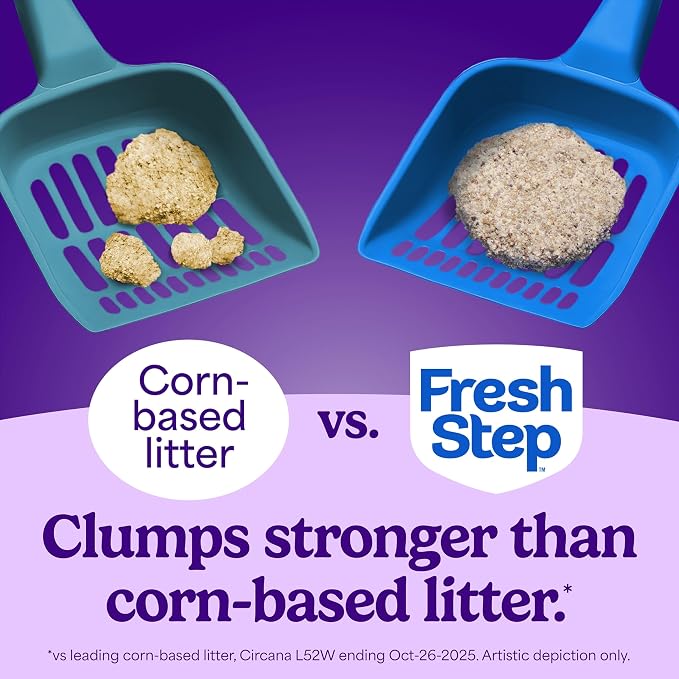 Fresh Step Advanced Clean Paws Multi Cat Clumping Litter with Febreze Freshness, Low Tracking, 18.5 lb. Box, Pack of 2 | Low Tracking Granules for Less Mess, Scented with Febreze Freshness, Low Dust, Compatible with Most Auto Litter Boxes
