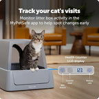 PetSafe ScoopFree Crystal Smart Self-Cleaning Litter Box, Front-Entry | 2.4 GHz WiFi & App Enabled, Hands-Free Automatic Cleaning, Superior Odor Control, Includes 1 Disposable Crystal Litter Tray