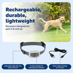PetSafe Classic In-Ground Fence for Dogs & Cats, Up to 1/3 Acre | Tone, Vibration, and Static Correction, Expandable Up To 5 Acres Waterproof Rechargeable Collar, LCD Boundary Display, 5lb+