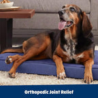 BarkBox Orthopedic Dog Bed - Medium | with Memory Foam - Comfortable, Durable & Machine Washable Pet Bed - Navy
