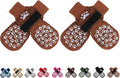 EXPAWLORER Anti Slip Dog Socks to Prevent Licking Paws, Dog Shoes for Hot Pavement, Dog Booties for Small Medium Large Senior Dogs, Traction Control Boots & Paw Protectors for Hardwood Floors Caramel