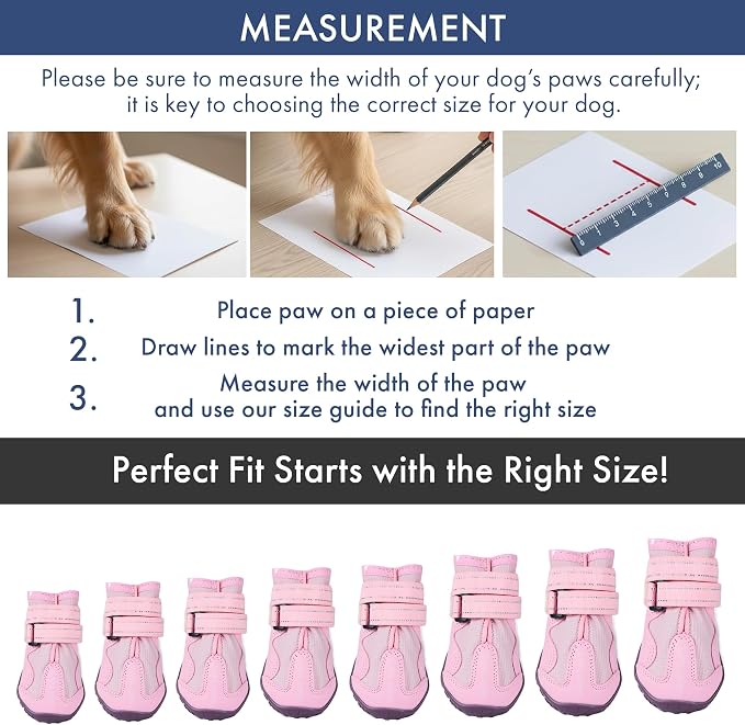 Spark Paws 365 Dog Shoes - All-Season Boots for Winter Snow & Hot Pavement | Water-resistant, anti-slip, stay-on straps - rain, ice & summer booties in one. Reflective; small, medium & large dogs
