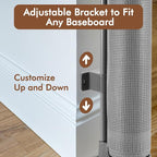 Reinforced 48" Extra Tall X 100" Extra Large Baby Gates for Wide Openings Long Dog Gate for Doorway Mesh Gates for Pets Retractable Dog Gate Indoor/Outdoor Tall Baby Gate for Cats, Gray