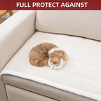 Pet Couch Covers,Couch Cover for Dogs Washable,Anti Slip Dog Sofa Covers Couch Protector Sofa Mat,Seat Cover,Dog Mat,Pet Pad for Furniture 1 Piece (White, 21''x63''/Rectangular)