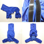 D Doggy Star Italian Greyhound Raincoat Waterproof Jacket Windbreaker Clothes Whippet for Dog (XL,Raincoat Blue)