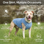 KYEESE 2Pack Dog Shirt, Lightweight Sun Protection Sleeveless Dog T Shirts for Small Dogs Boy, Breathable Pet Reflective Tank Top Summer Dogs Clothes for Outdoor Walking, Grey+Light Blue, M