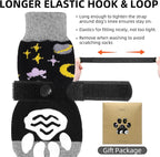 PUPTECK Anti Slip Dog Socks 2 Pairs with Double Grippers for Hardwood Floors, Shoes for Hot/Cold Pavement, Boots & Paws Protectors to Prevent Licking, Traction Booties for Senior Smll Large Dogs, XS