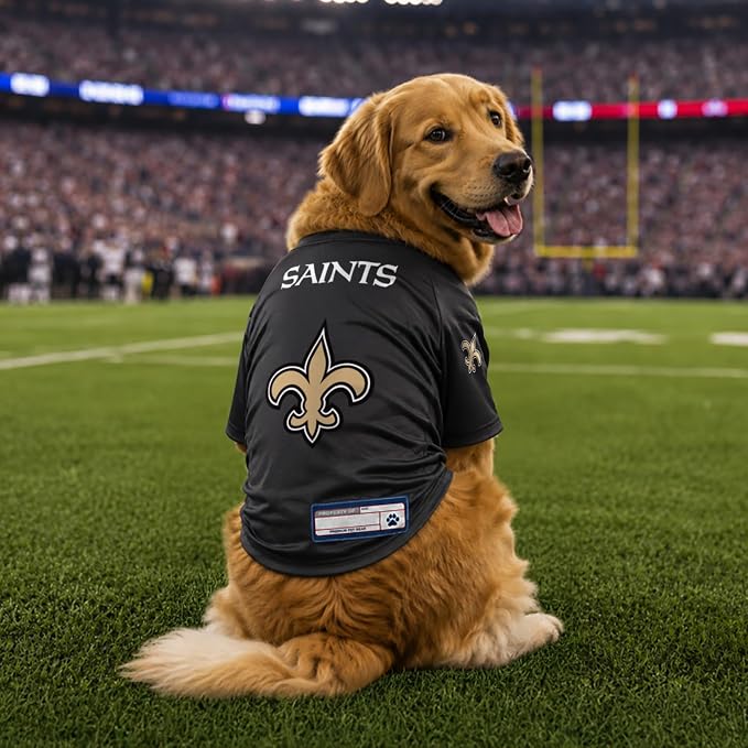 Littlearth NFL New Orleans Saints Stretch Pet Jersey,X-Large