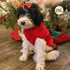 KYEESE Dog Sweater Dress Turtleneck Thick Knit Pullover for Cold Weather | Stretchy Fit, Lightweight & Warm, Cozy Knit Comfort, Cute Bow Accent, Gentle on Sensitive Skin, Comfortable Daily Wear