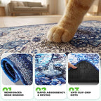 Hompet Cat Litter Mat 2 Pack, 20x60 Large Machine Washable Trapping Mats for Cats, Super Absorbent & Urine-Proof Cat Litter Box Mat for Floor, Waterproof & Non Slip Kitty Litter Rug