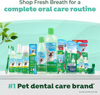 TropiClean Fresh Breath Dog Oral Care Kit | Complete Toothbrush and Toothpaste Set for Plaque & Tartar Control | Tooth Brushing Kit for Large Animals