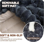 Dog Car Seat Waterproof Bed Cover Nonslip Car Back Seat Soft and Comfortabl | Pet Bed Mat Car Blanket for Travel Backseat Extender Seat Covers Dog Bed for Cars Trucks and SUVs (Grey Cover 23.6” x 51”)