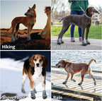 Dog Shoes for Hot Pavement Anti-Slip Dog Boots & Paw Protectors for Large Dogs Breathable Small Medium Large Dog Booties for Summer Hiking Outside Winter Snowy Day Dog Booties 4PCS