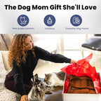 Rubyloo Puffer Dog Travel Bag for Dog Moms, Diaper Bag with Travel Bowls | 2 BPA-Free Collapsible Bowls, 2 Pet Food Containers, 9 Pockets, Everyday Puffer Bag Works With or Without Your Dog, Rust