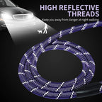 Long Dog Leash for Training 50Ft-Reflective Nylon Rope with Swivel Hook-Recall Agility Lead for Large Small Medium Dogs Outside Walking Hiking-Purple Diam 1/2"