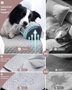 IUUI Dog Bed/Mat for Couch,Faux Rabbit Fur Pet Sofa Furniture Protector | Non-Slip&Manchine Washable,Protects Sofa from Fur & Scratches,Bubble Puff Fluffy Texture,Cozy for All Size Dogs&Cats
